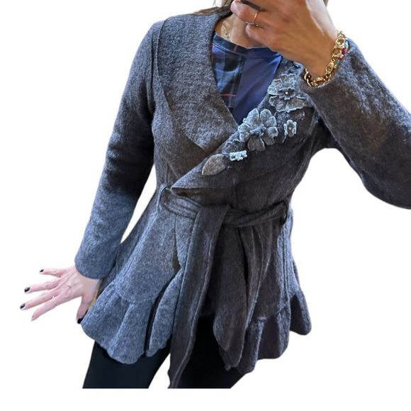 Cynthia Rowley, Gray Wool Swester S : PS - Picture 4 of 6